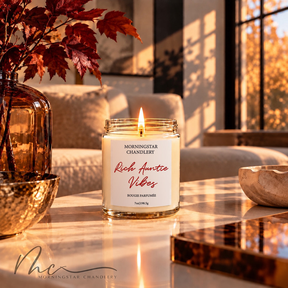 Rich Auntie Vibes | Warm Vanilla Sugar Scented Candle